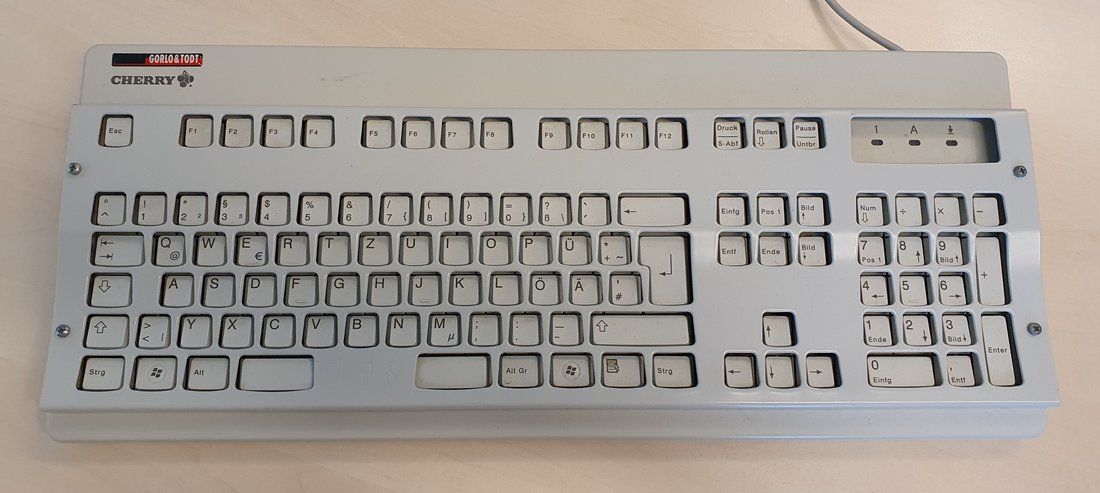 Bild einer Standardtastaturen mit Fingerführungsraster