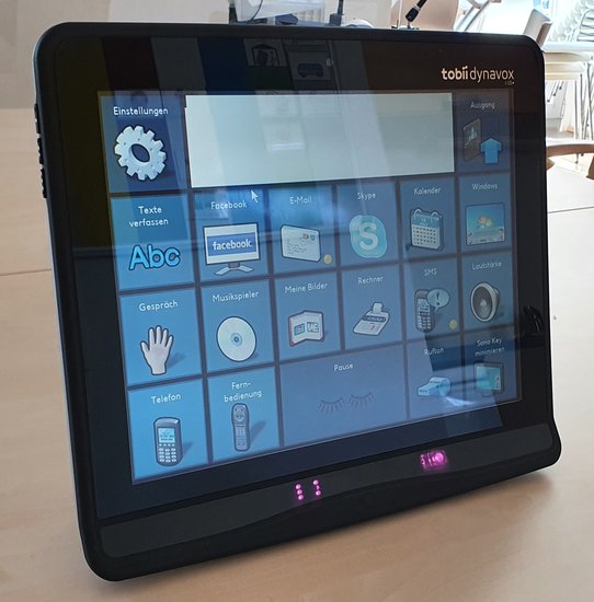 Augensteuerung am unteren Rand des Tablett PCs